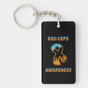 RSD/CRPS-BEWUSSTSEIN für Feuer und Eis Schlüsselanhänger