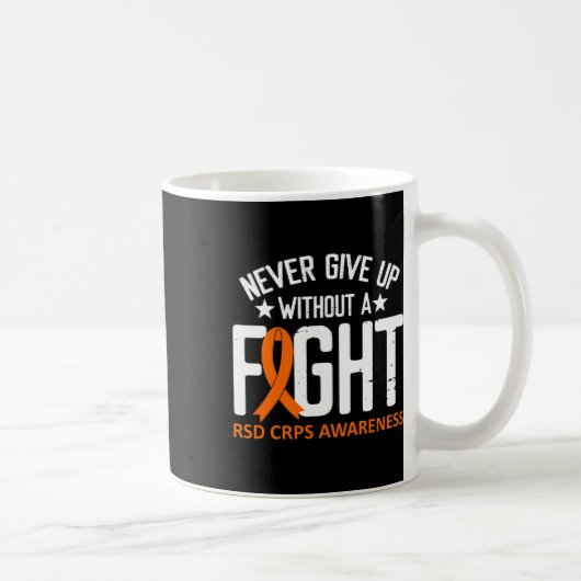 Rsd Crps Bewusstsein ohne Kampf Orange Ribbon D Kaffeetasse (Rechts)