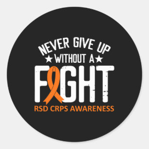 Rsd Crps Bewusstsein ohne Kampf Orange Ribbon D Runder Aufkleber