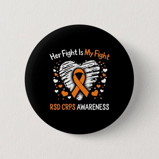 RSD CRPS ihr Kampf Orange Ribbon Complex Button (Vorderseite)