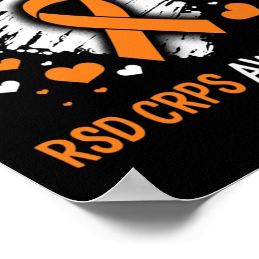 RSD CRPS ihr Kampf Orange Ribbon Complex Poster (Ecke)