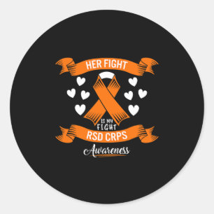 Rsd Crps ihr Kampf Orange Ribbon Complex Runder Aufkleber