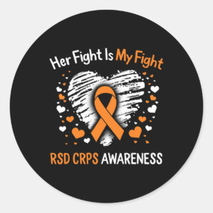 RSD CRPS ihr Kampf Orange Ribbon Complex Runder Aufkleber