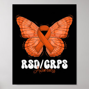 Rsd Crps Sensibilisierungsmonat Orange Ribbon Butt Poster