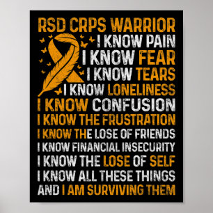 Rsd Crps Warrior Orange Ribbon Crps Sensibilisieru Poster