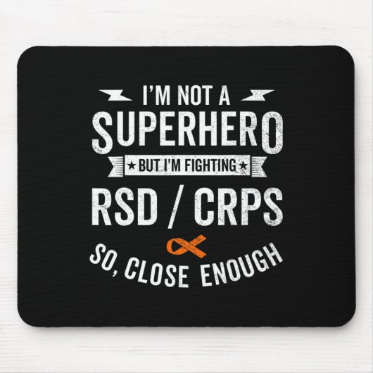 RSD CRPS Warrior Survivor Awareness Support Orange Mousepad (Vorne)