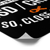 RSD CRPS Warrior Survivor Awareness Support Orange Poster (Ecke)