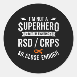 RSD CRPS Warrior Survivor Awareness Support Orange Runder Aufkleber