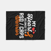 Rsd Crps Warrior Survivor Unterstützung Bewusstsei Fleecedecke (Vorderseite (Horizontal))