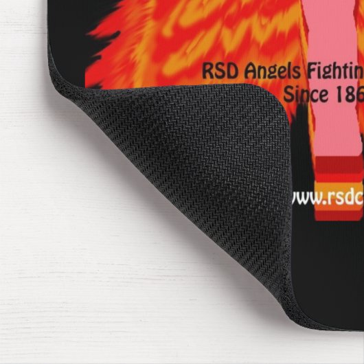 RSD Engel mit Feuer-Flügeln Mousepad (Ecke)