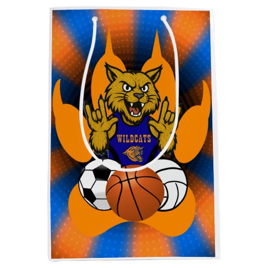 RSD WILDCATS SPORTS WRAPPING PAPIER MITTLERE GESCHENKTÜTE (Vorderseite)