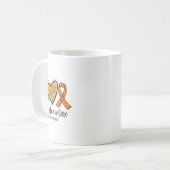 Rsdcrps Awareness Peace Liebe Cure Orange Ribbon Kaffeetasse (Vorderseite Links)