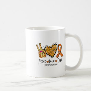 Rsdcrps Awareness Peace Liebe Cure Orange Ribbon Kaffeetasse