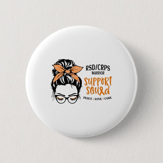 Rsdcrps Warrier Awareness Support Squad Messy Bun Button (Vorderseite)