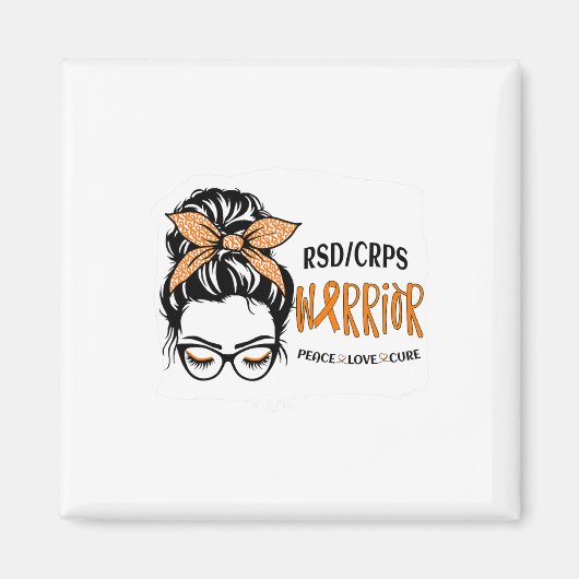 Rsdcrps Warrier Awareness Support Squad Messy Bun Magnet (Vorne)