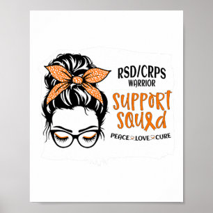 Rsdcrps Warrier Awareness Support Squad Messy Bun Poster