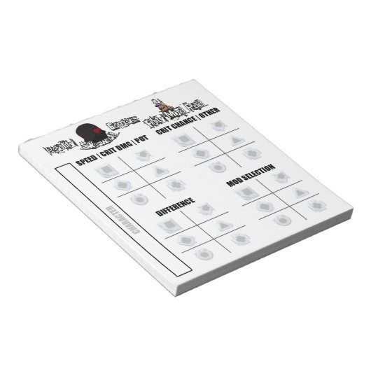 RSG Finity Mod Pad Notizblock (angewinkelt)