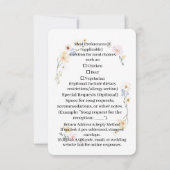 RSPV-Karte Runden Ecke Wasserfarben Blumenmuster (Rückseite)