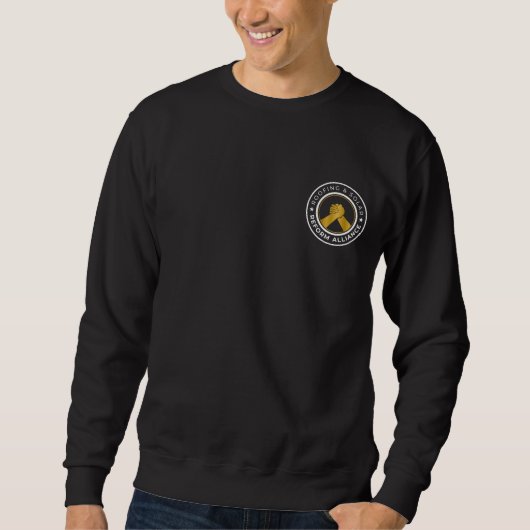 RSRA Schwarz Crewneck Sweatshirt Kleines Logo (Vorderseite)