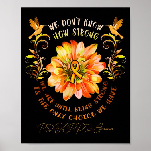 Rsrps Awareness Flower We Dont Know How Strong Poster (Vorne)