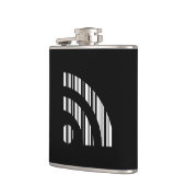 RSS GEFÜTTERT BAR CODE Logo Barcode Muster Design Flachmann (Links)