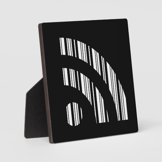 RSS GEFÜTTERT BAR CODE Logo Barcode Muster Design Fotoplatte (Vorderseite)