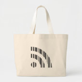 RSS GEFÜTTERT BAR CODE Logo Barcode Muster Design Jumbo Stoffbeutel (Vorne)