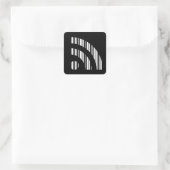 RSS GEFÜTTERT BAR CODE Logo Barcode Muster Design Quadratischer Aufkleber (Tasche)