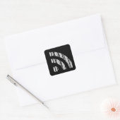 RSS GEFÜTTERT BAR CODE Logo Barcode Muster Design Quadratischer Aufkleber (Umschlag)