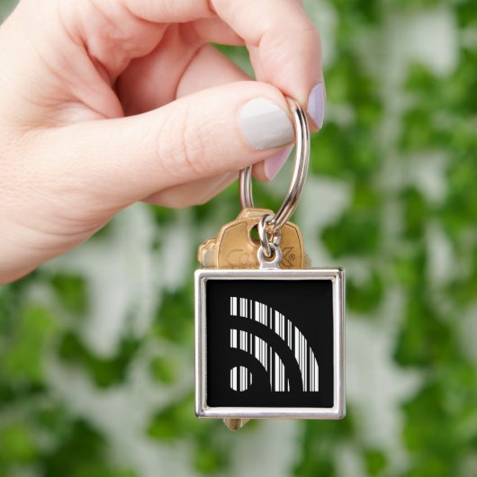 RSS GEFÜTTERT BAR CODE Logo Barcode Muster Design Schlüsselanhänger (Hand)