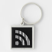RSS GEFÜTTERT BAR CODE Logo Barcode Muster Design Schlüsselanhänger (Vorne)