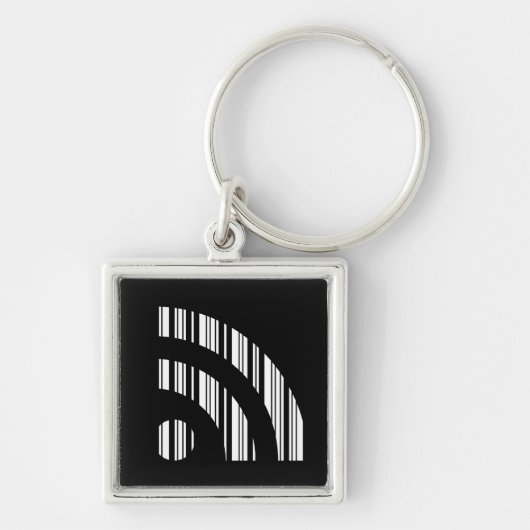 RSS GEFÜTTERT BAR CODE Logo Barcode Muster Design Schlüsselanhänger (Vorne)
