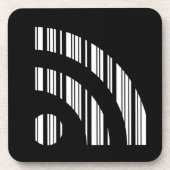 RSS GEFÜTTERT BAR CODE Logo Barcode Muster Design Untersetzer (Vorderseite)