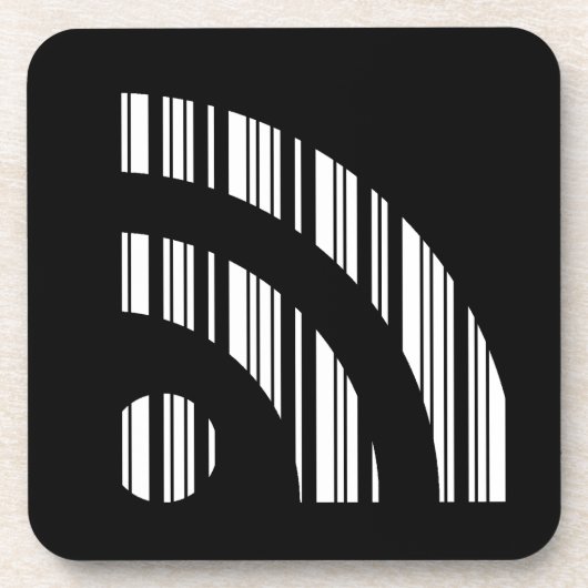 RSS GEFÜTTERT BAR CODE Logo Barcode Muster Design Untersetzer (Vorderseite)