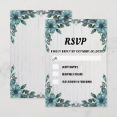 Rstic Bontantan simple RSVP Card Karte (Vorne/Hinten)
