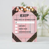 Rstic Pink Wood Lila Glitzer Bright Bulb Light RSVP Karte (Stehend Vorderseite)