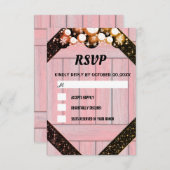 Rstic Pink Wood Lila Glitzer Bright Bulb Light RSVP Karte (Vorne/Hinten)