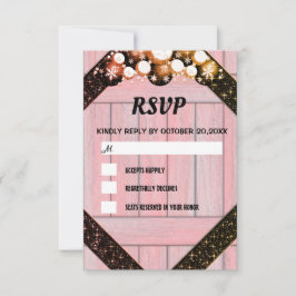 Rstic Pink Wood Lila Glitzer Bright Bulb Light RSVP Karte