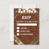Rstic Wood Glitzer Gold Bright Bulb Light RSVP Karte (Vorderseite)