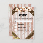 Rstic Wood Gold Glitzer Bright Bulb Light RSVP Karte (Vorne/Hinten)