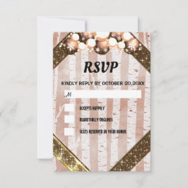 Rstic Wood Gold Glitzer Bright Bulb Light RSVP Karte