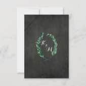 RSVP 4 Square Wreath Olive Leaf Branch Chalkboard Karte (Rückseite)