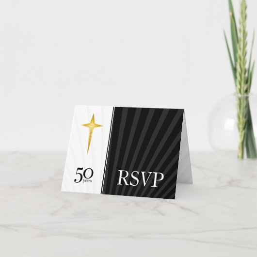 RSVP 50 Year Church Anniversary Einladung (Vorderseite)