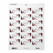 RSVP-Adresse für die Hochzeit von Burgundy Pink Na Adressaufkleber (Vorne)