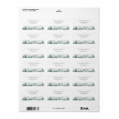 RSVP-Adresse für grüne und goldene Hochzeiten Adressaufkleber (Vorne)