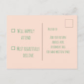 RSVP ANKÜNDIGUNGSPOSTKARTE (Rückseite)