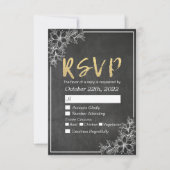 RSVP-Antwort auf die Blumen-Hochzeitskartentouren RSVP Karte (Vorderseite)