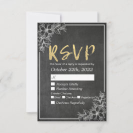 RSVP-Antwort auf die Blumen-Hochzeitskartentouren  RSVP Karte