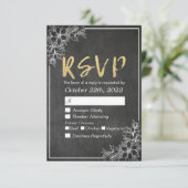 RSVP-Antwort auf die Blumen-Hochzeitskartentouren RSVP Karte (Stehend Vorderseite)