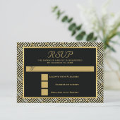 RSVP-Antwort auf die griechische Hochzeitsstimmung RSVP Karte (Stehend Vorderseite)